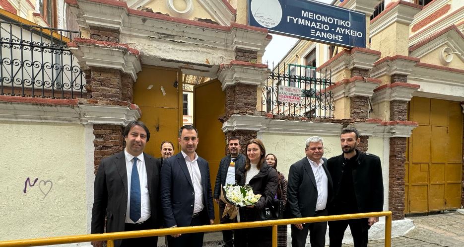 Yeni Sol Başkanı Aleksis Hariçis, İskeçe Azınlık Ortaokulu – Lisesi’ni ziyaret etti