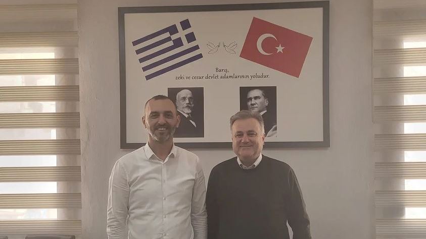 Tarkan Multaza, BTTÖB Başkanı Aydın Ahmet’i ziyaret etti