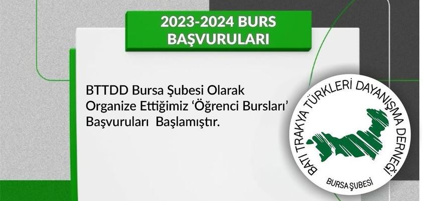 BTTDD Bursa Şubesi ihtiyaç sahibi öğrencilere burs verecek
