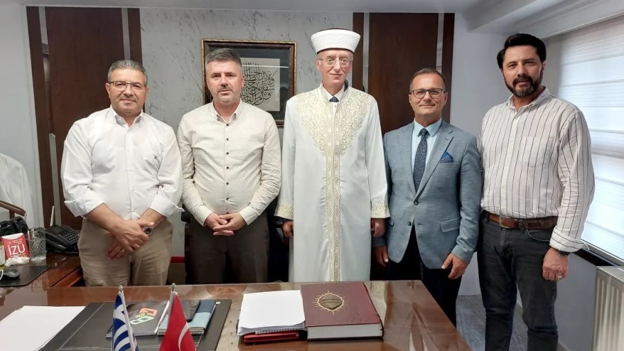 İskeçe Müftüsü Mustafa Trampa Mustafçova Belediye Başkan adayları ile buluştu