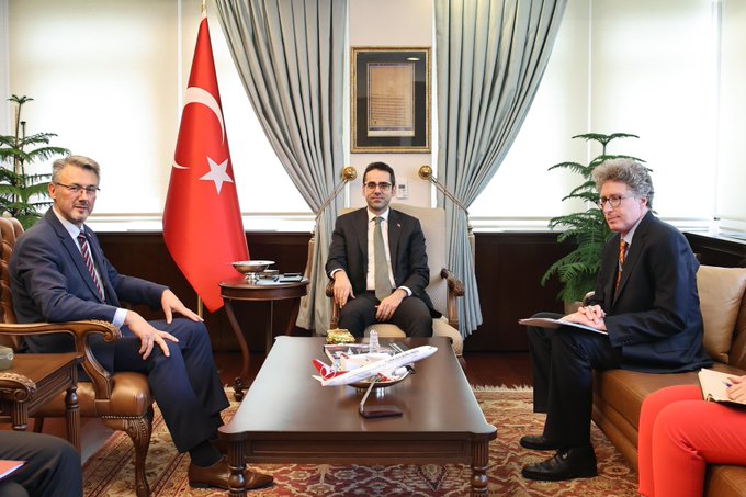 Türkiye Dışişleri Bakan Yardımcısı Ekrem Serim, ABTTF Başkanı Habip Oğlu’nu kabul etti