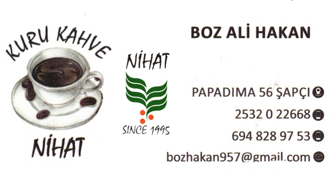 Şapçı’da kuru kahveci Nihat Boz Ali’den bayram tebriği