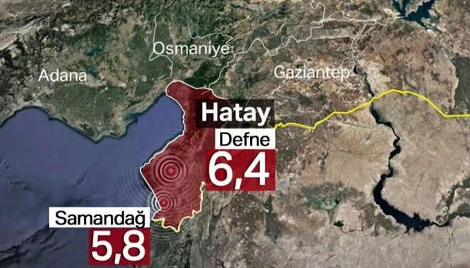 Hatay’da 3 dakika arayla iki şiddetli deprem!