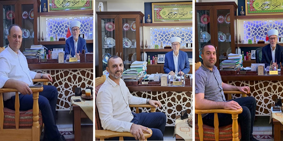 Kozlukebir belediye başkan adayları müftü İbrahim Şerif’i ziyaret etti