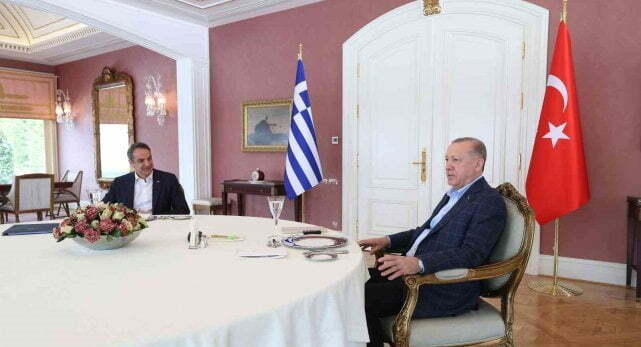 Cumhurbaşkanı Erdoğan ile Başbakan Miçotakis görüşmesi sona erdi