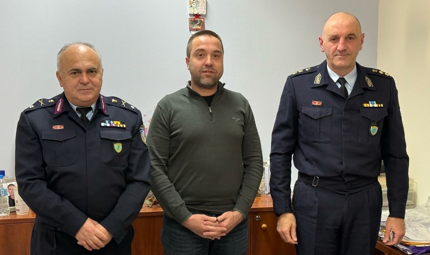 Bölge emniyet müdürlerinden belediye başkanı Erdem Hüseyin’e nezaket ziyareti