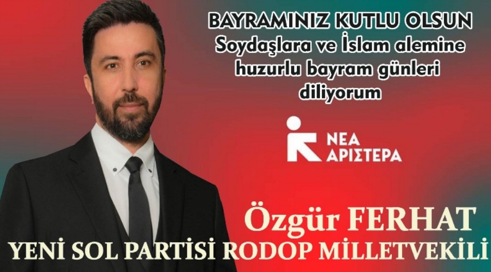 Özgür Ferhat’tan bayram tebriği