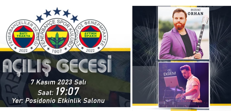 Batı Trakya Fenerbahçeliler Derneği açılış gecesine hazırlanıyor