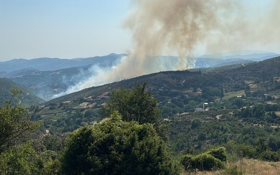 Hebilköyde orman yangını: Yangına 6 hava aracı müdahale ediyor