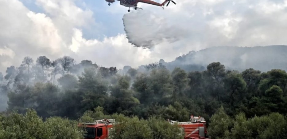Dedeağaç’ta çıkan yangın nedeniyle Egnatia otoyolu trafiğe kapatıldı