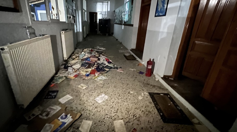 Karacaoğlan Türk Azınlık İlkokulu tahrip edildi