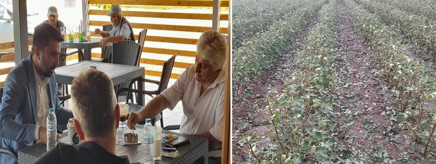 Milletvekili Ferhat Atina’dan dönüş yolunda dolu yağışının zarara neden olduğu bölgeyi ziyaret etti