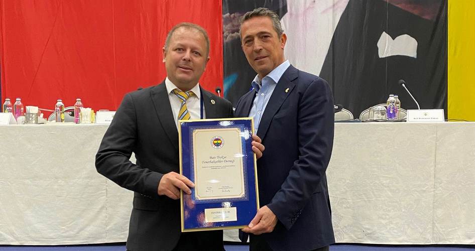 Ali Koç'tan, Batı Trakya Fenerbahçeliler Derneğine akreditasyon sertifikası