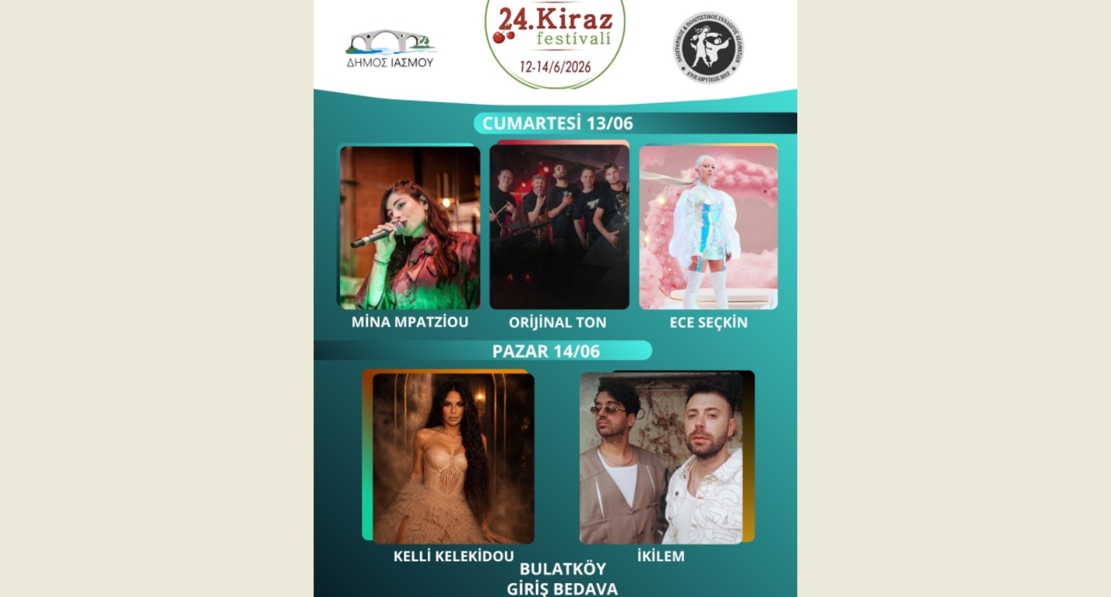 Yassıköy Belediyesinin 24. Kiraz Festivali başlıyor